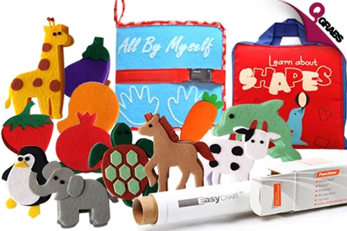 From QR10 Inspire Fun Learning with Fabric Toys & Instant White Boards - Choose from 8 Creative Options! (Up to QR110 Value)